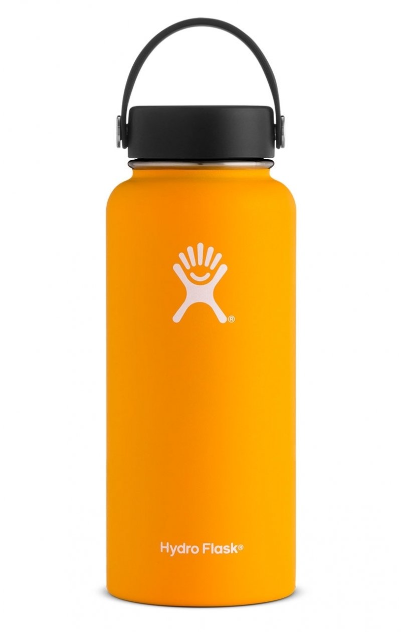 orange hydro flask bottle bozeman montana