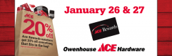 Bozeman Montana 20% off sale at ACE Hardware
