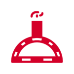 pizza oven red icon