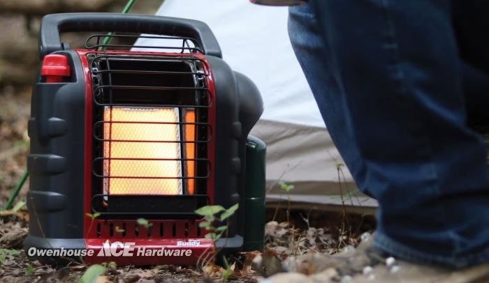 Portable heater used for winter emergency preparedness during power outages in Bozeman