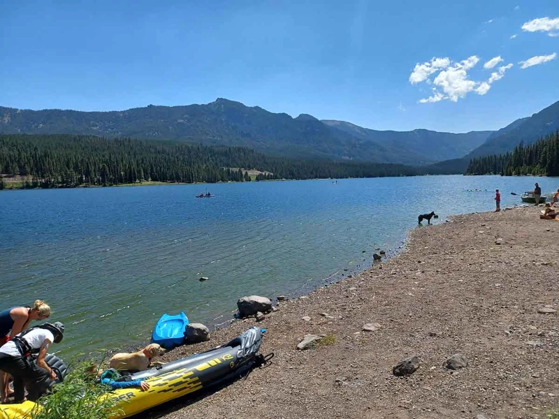 Kayaking Bozeman Lake