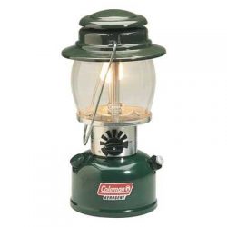 Coleman lantern for night time outdoor adventures
