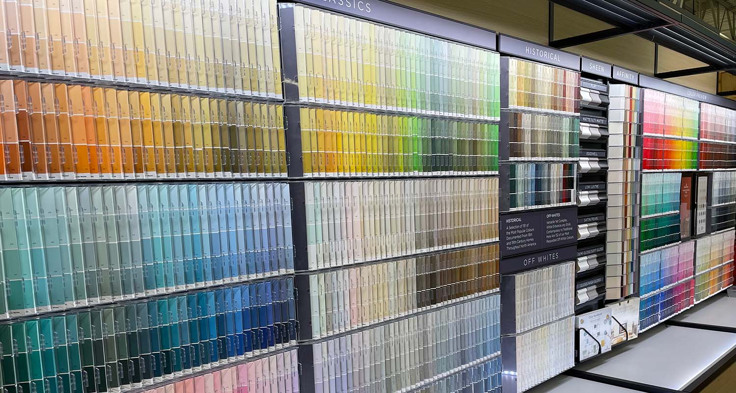 paint swatches display at Owenhouse Ace
