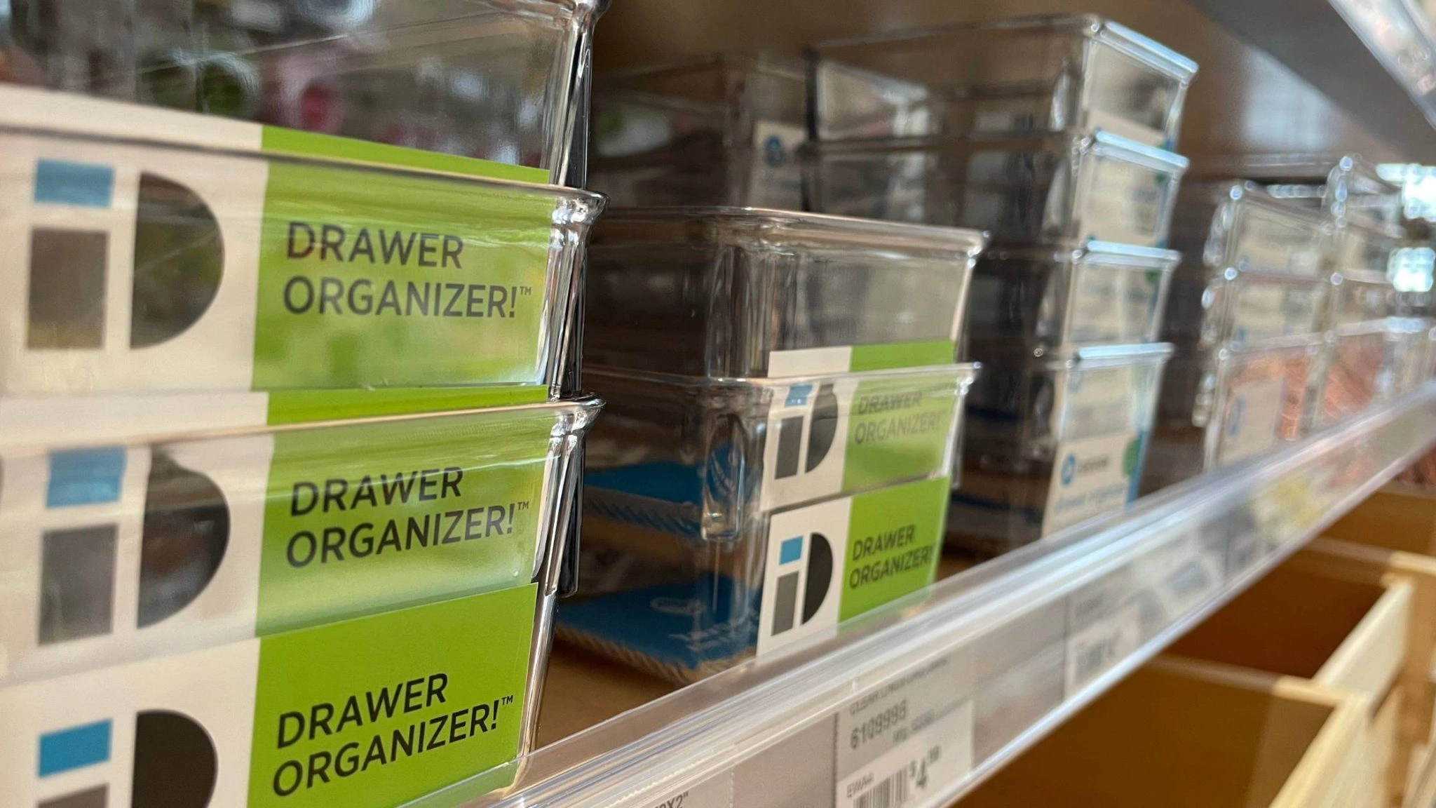 clear drawer organizers which could be used to organize a kitchen