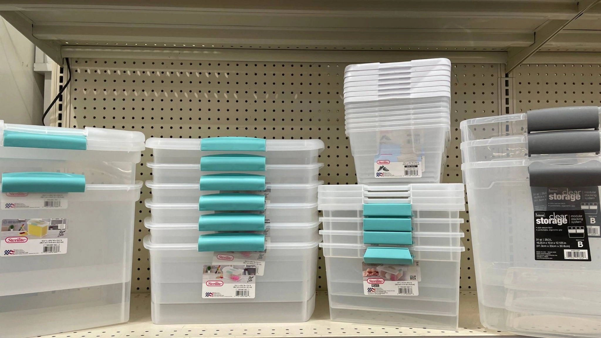 clear sterilite bins with lids great for organizing a closet