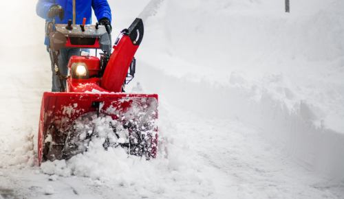 red snow blower 