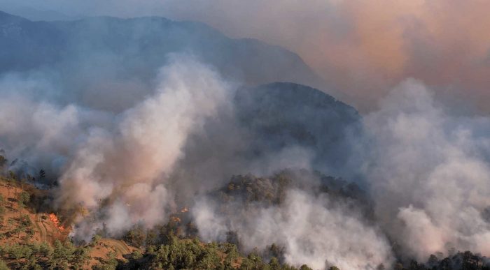 terrible air quality in bozeman montana due to a forest fire